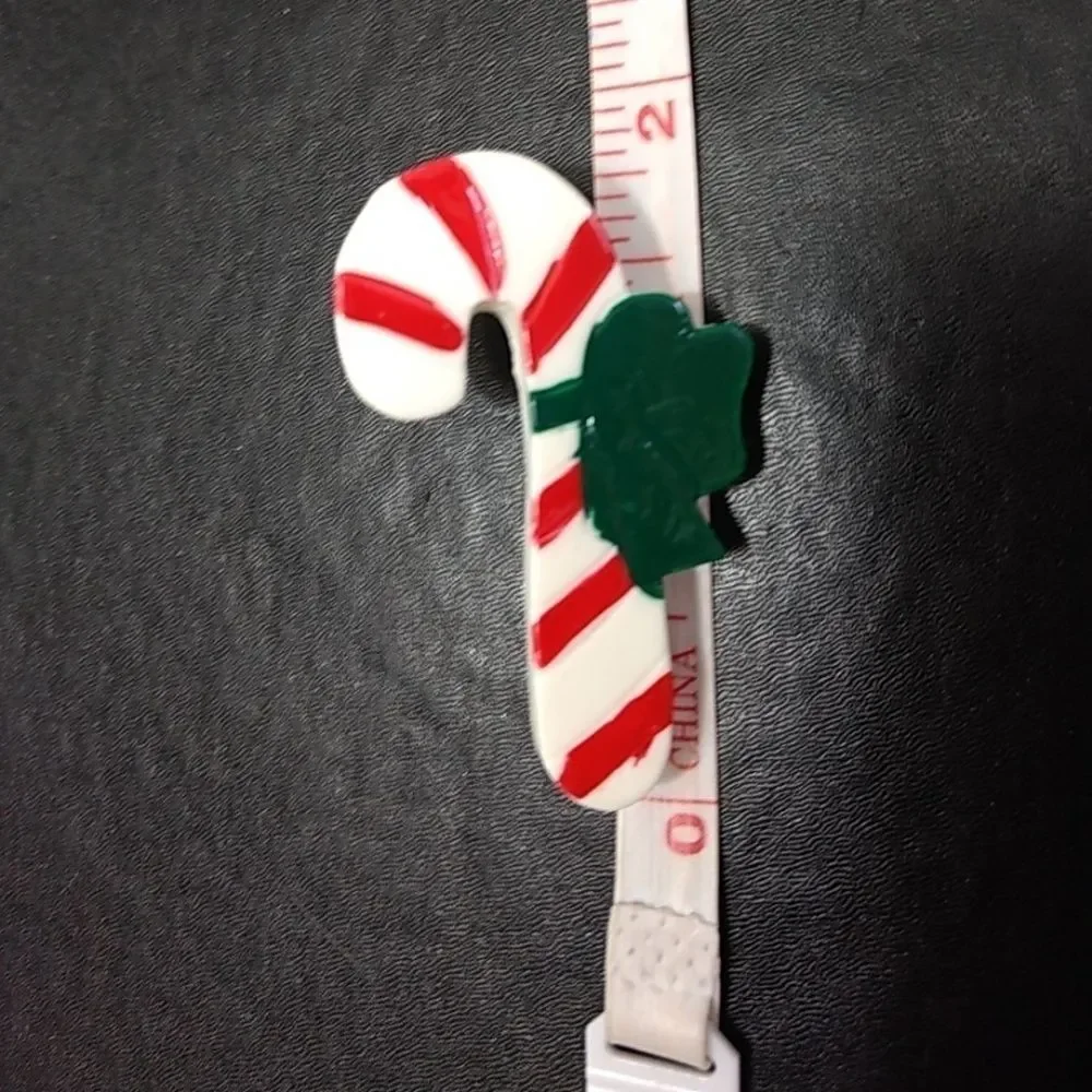 Candy Cane brooch red white green holiday